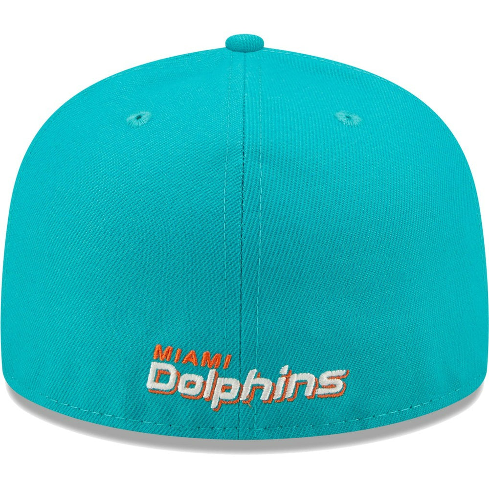 Miami Dolphins New Era Flawless 59FIFTY Fitted Hat - Aqua on sale