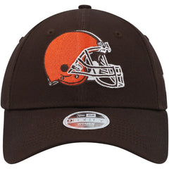 Cleveland Browns New Era Women's Simple 9FORTY Adjustable Hat - Brown discount