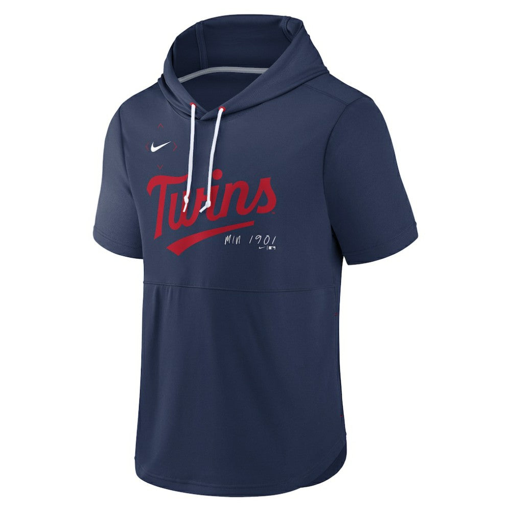 Minnesota Twins Springer Short Sleeve Team Pullover Hoodie Navy