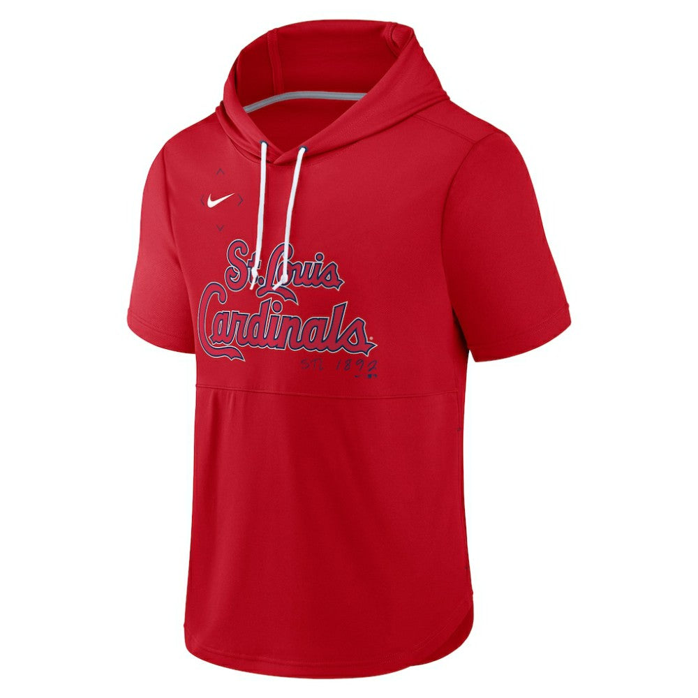 St. Louis Cardinals Springer Short Sleeve Team Pullover Hoodie Red