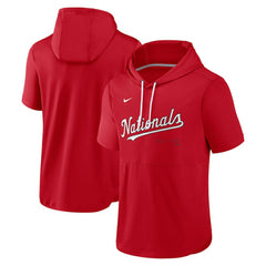 Washington Nationals Springer Short Sleeve Team Pullover Hoodie Red