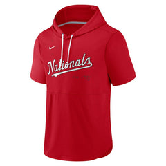 Washington Nationals Springer Short Sleeve Team Pullover Hoodie Red
