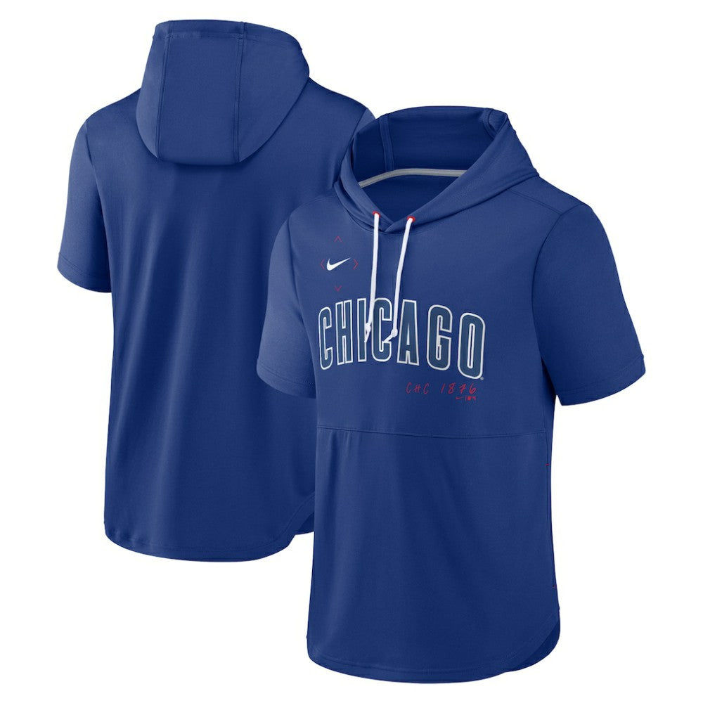 Chicago Cubs Springer Short Sleeve Team Pullover Hoodie Royal