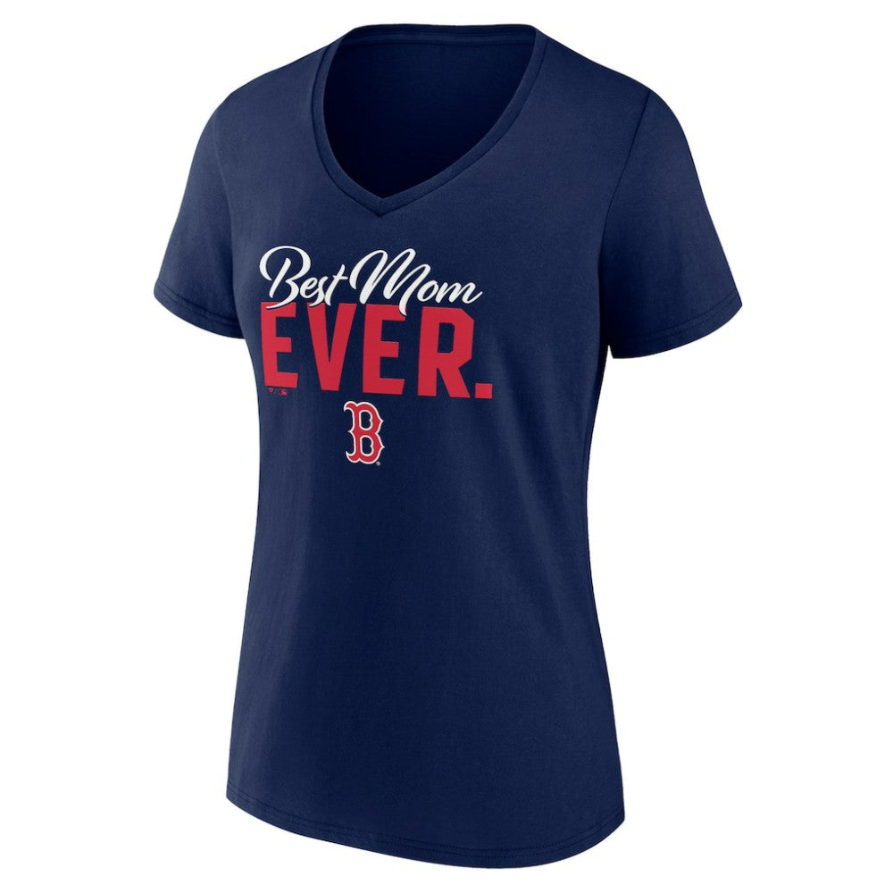 Boston Red Sox Women's Mother's Day V-Neck T-Shirt Navy