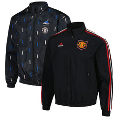 Manchester United 2022/23 On-Field Team Logo Anthem Reversible Full-Zip Jacket - Black shop
