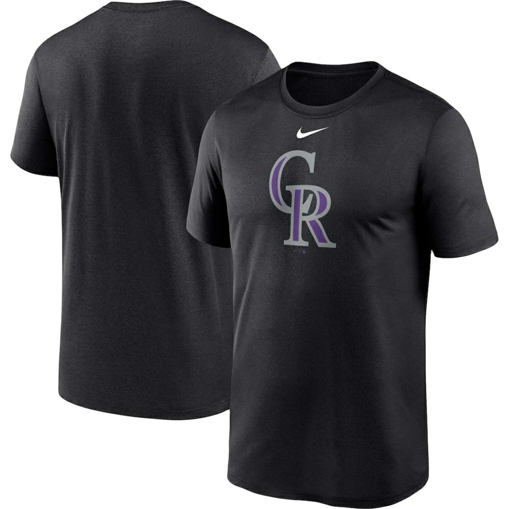 Colorado Rockies Big & Tall Logo Legend Performance T-Shirt Black