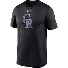 Colorado Rockies Big & Tall Logo Legend Performance T-Shirt Black