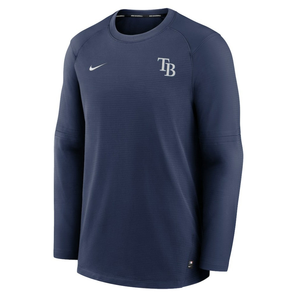 Tampa Bay Rays Authentic Collection Logo Performance Long Sleeve T-Shirt Navy