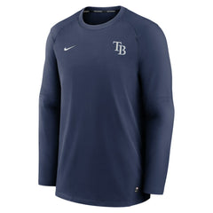 Tampa Bay Rays Authentic Collection Logo Performance Long Sleeve T-Shirt Navy
