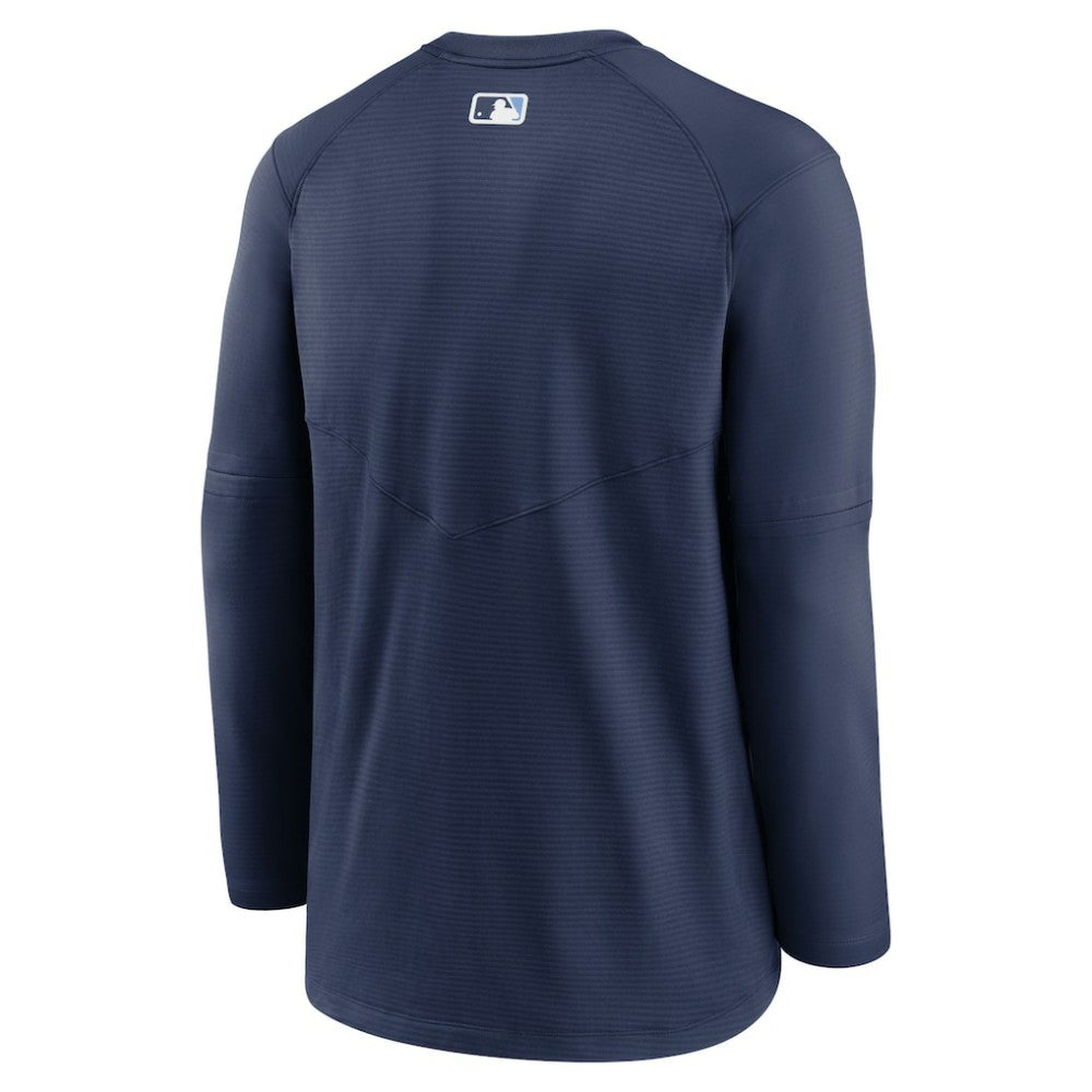 Tampa Bay Rays Authentic Collection Logo Performance Long Sleeve T-Shirt Navy