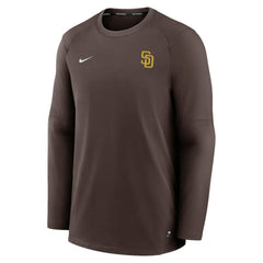 San Diego Padres Authentic Collection Logo Performance Long Sleeve T-Shirt Brown