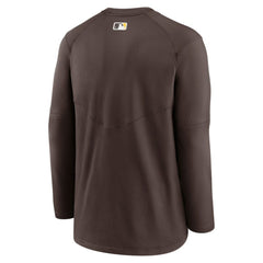 San Diego Padres Authentic Collection Logo Performance Long Sleeve T-Shirt Brown