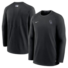 Colorado Rockies Authentic Collection Logo Performance Long Sleeve T-Shirt Black