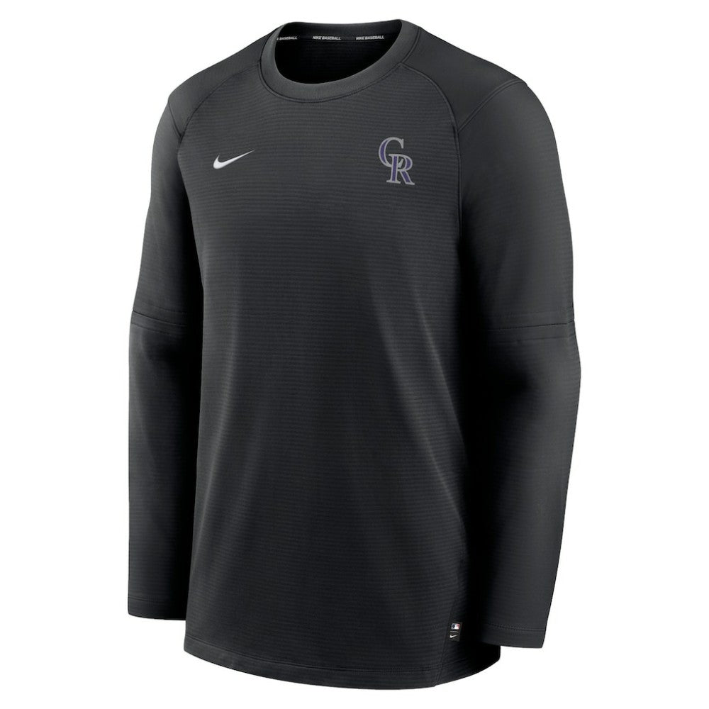 Colorado Rockies Authentic Collection Logo Performance Long Sleeve T-Shirt Black