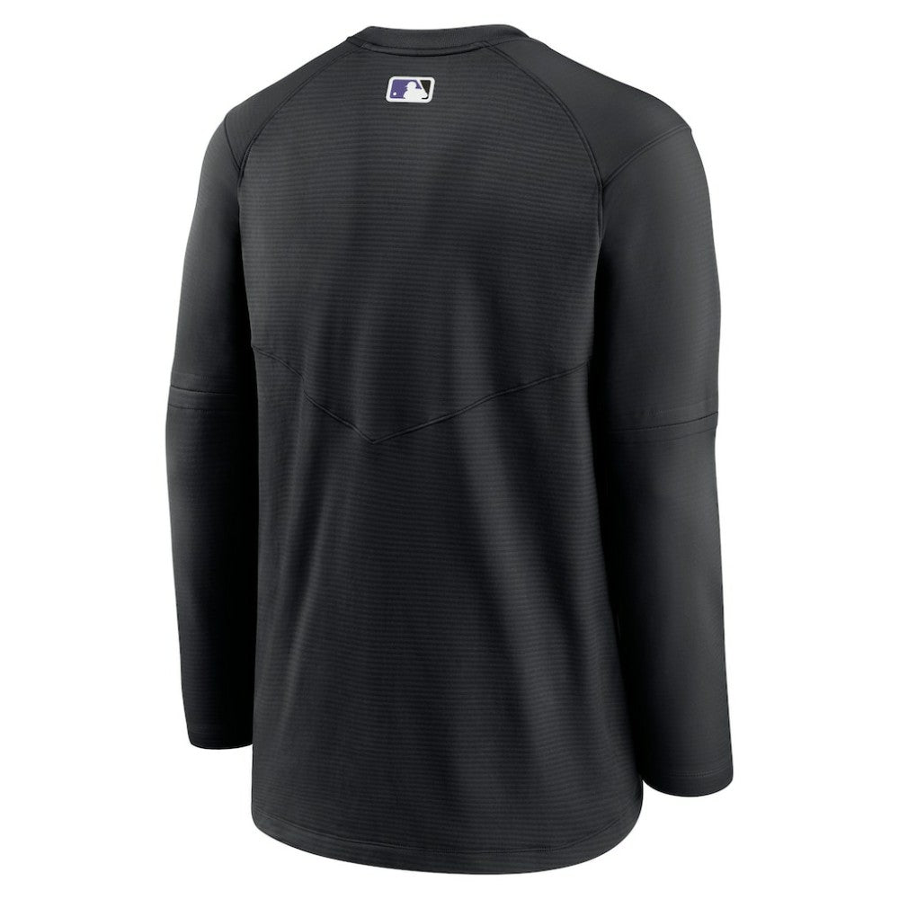 Colorado Rockies Authentic Collection Logo Performance Long Sleeve T-Shirt Black