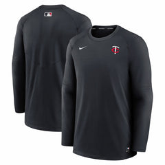 Minnesota Twins Authentic Collection Logo Performance Long Sleeve T-Shirt Navy