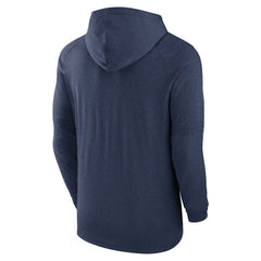 Tampa Bay Rays Authentic Collection Lightweight Dri-FIT Hooded Pullover Heather Navy