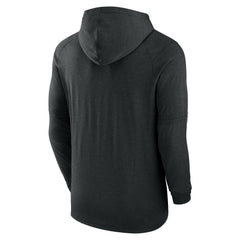 Miami Marlins Authentic Collection Lightweight Dri-FIT Hooded Pullover Heather Black