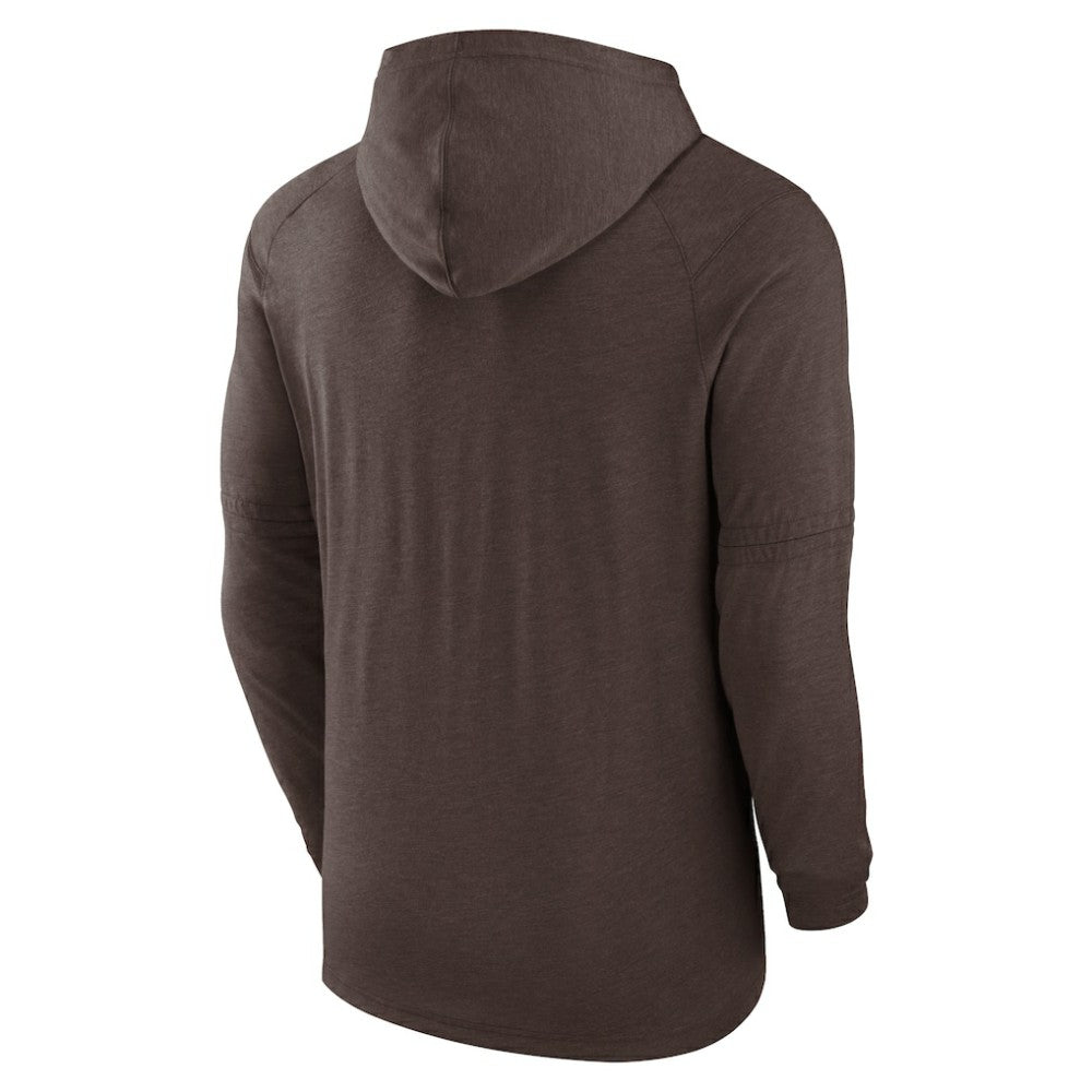 San Diego Padres Authentic Collection Lightweight Dri-FIT Hooded Pullover Brown