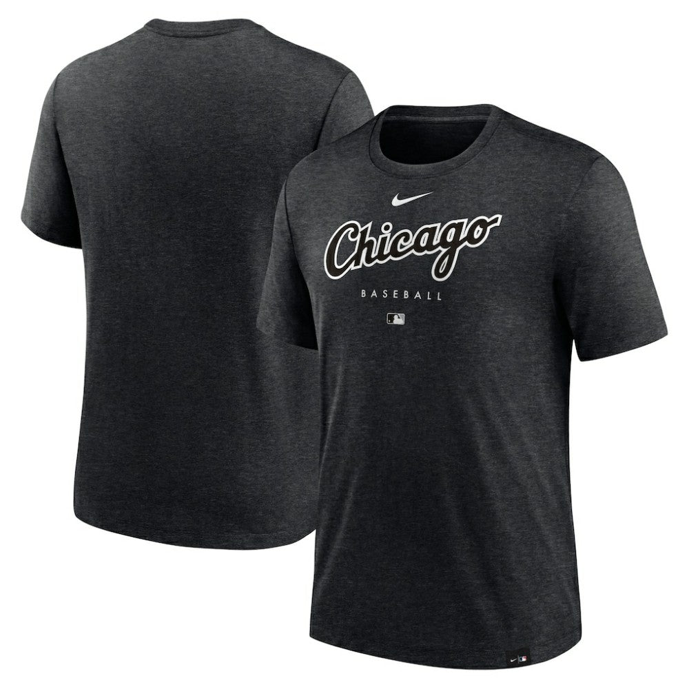 Chicago White Sox Authentic Collection Early Work Tri-Blend Performance T-Shirt Heather Black