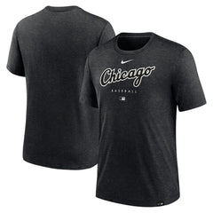 Chicago White Sox Authentic Collection Early Work Tri-Blend Performance T-Shirt Heather Black