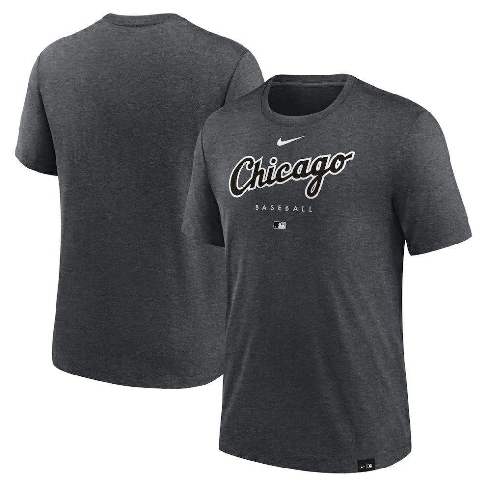 Chicago White Sox Authentic Collection Early Work Tri-Blend Performance T-Shirt Heather Charcoal