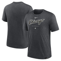 Chicago White Sox Authentic Collection Early Work Tri-Blend Performance T-Shirt Heather Charcoal