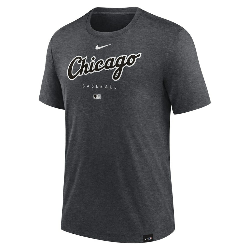 Chicago White Sox Authentic Collection Early Work Tri-Blend Performance T-Shirt Heather Charcoal