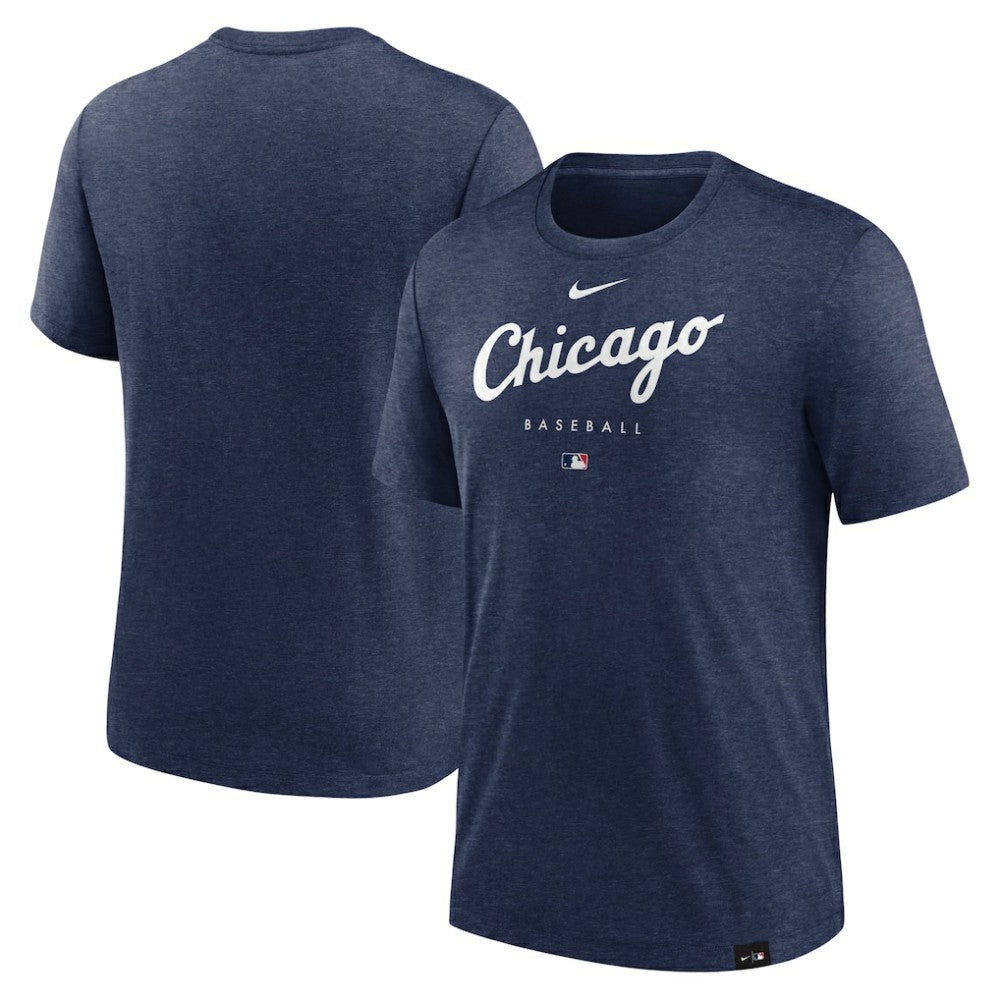 Chicago White Sox Authentic Collection Early Work Tri-Blend Performance T-Shirt Heather Navy
