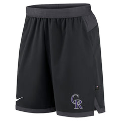 Colorado Rockies Authentic Collection Flex Vent Performance Shorts Black