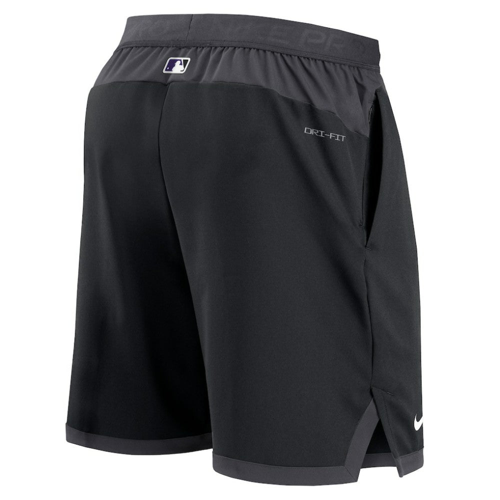 Colorado Rockies Authentic Collection Flex Vent Performance Shorts Black