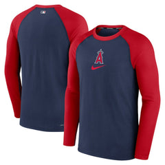 Los Angeles Angels Authentic Collection Game Raglan Performance Long Sleeve T-Shirt Navy