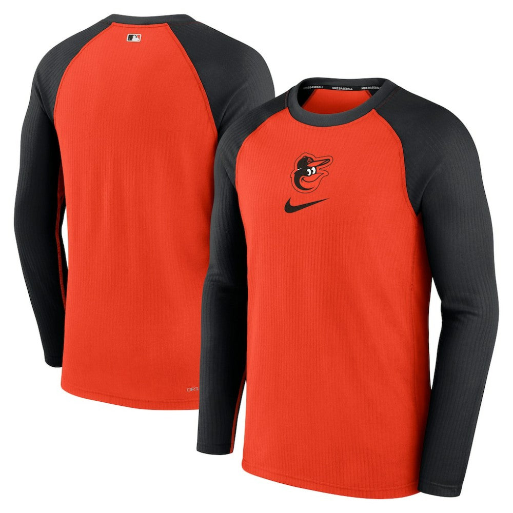 Baltimore Orioles Authentic Collection Game Raglan Performance Long Sleeve T-Shirt Orange