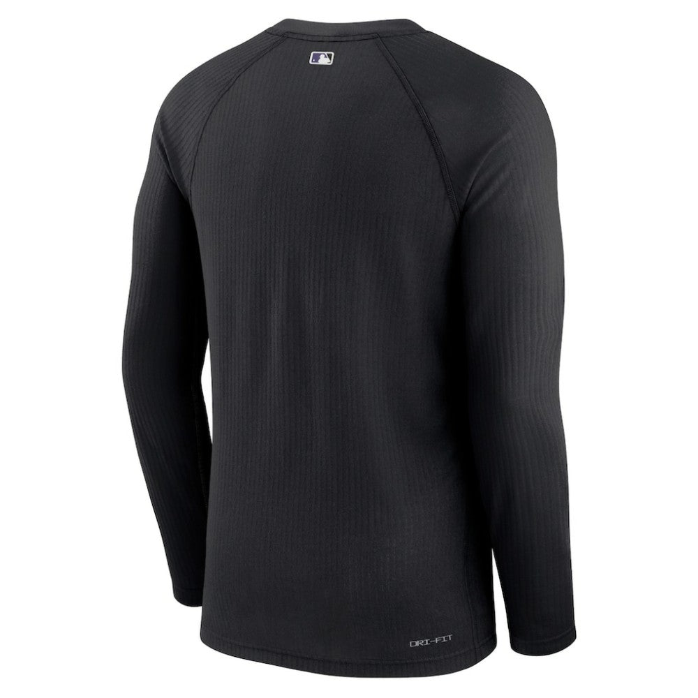 Colorado Rockies Authentic Collection Game Raglan Performance Long Sleeve T-Shirt Black