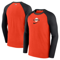 San Francisco Giants Authentic Collection Game Raglan Performance Long Sleeve T-Shirt Orange