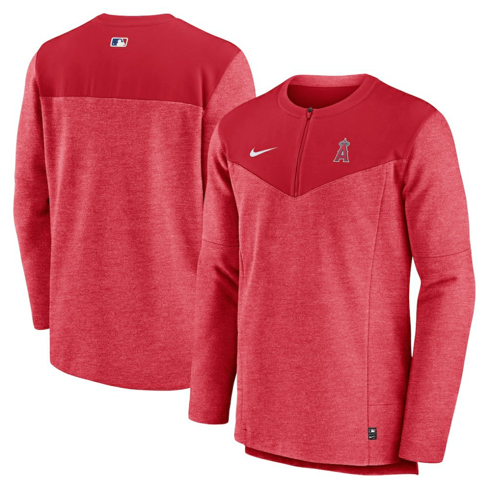 Los Angeles Angels Authentic Collection Game Time Performance Half-Zip Top Red