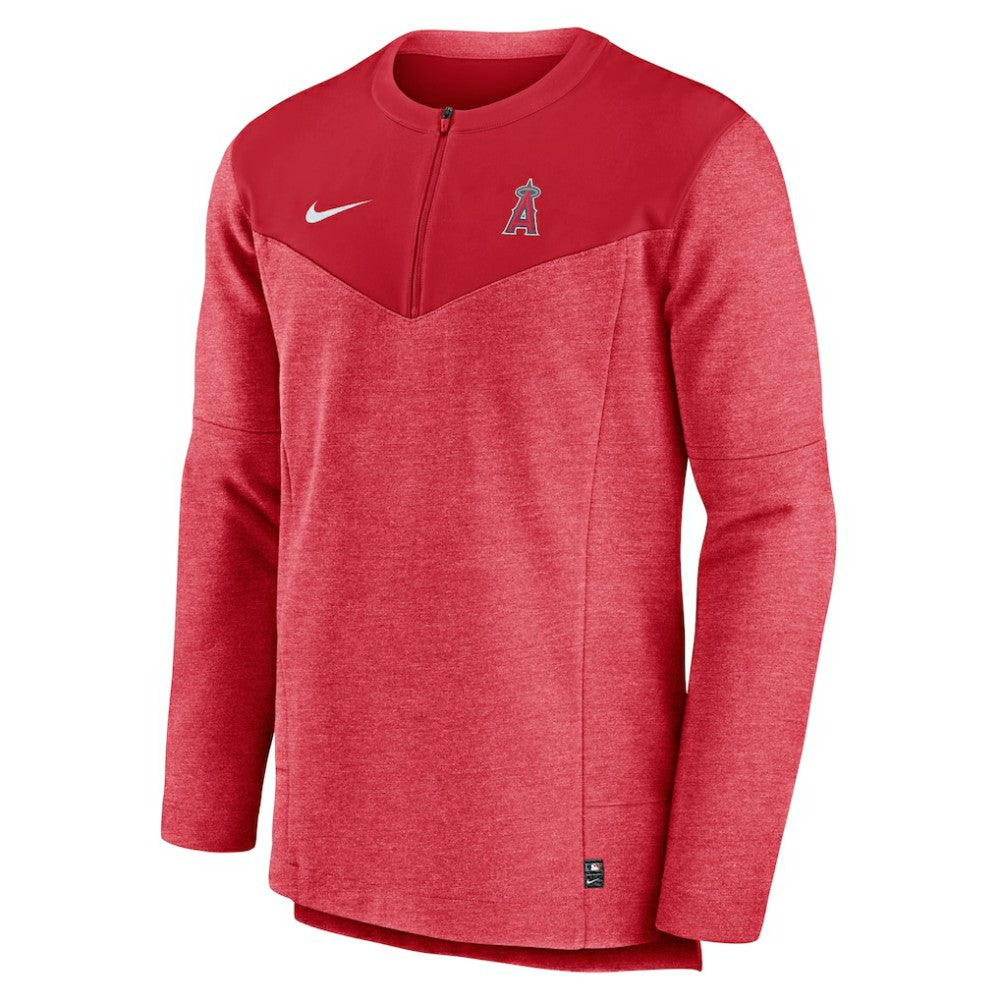 Los Angeles Angels Authentic Collection Game Time Performance Half-Zip Top Red