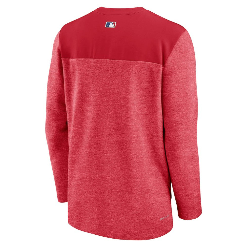 Los Angeles Angels Authentic Collection Game Time Performance Half-Zip Top Red