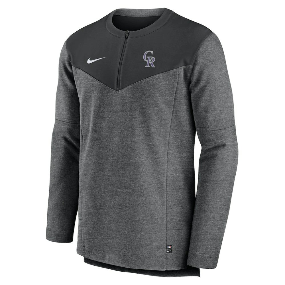 Colorado Rockies Authentic Collection Game Time Performance Half-Zip Top Black