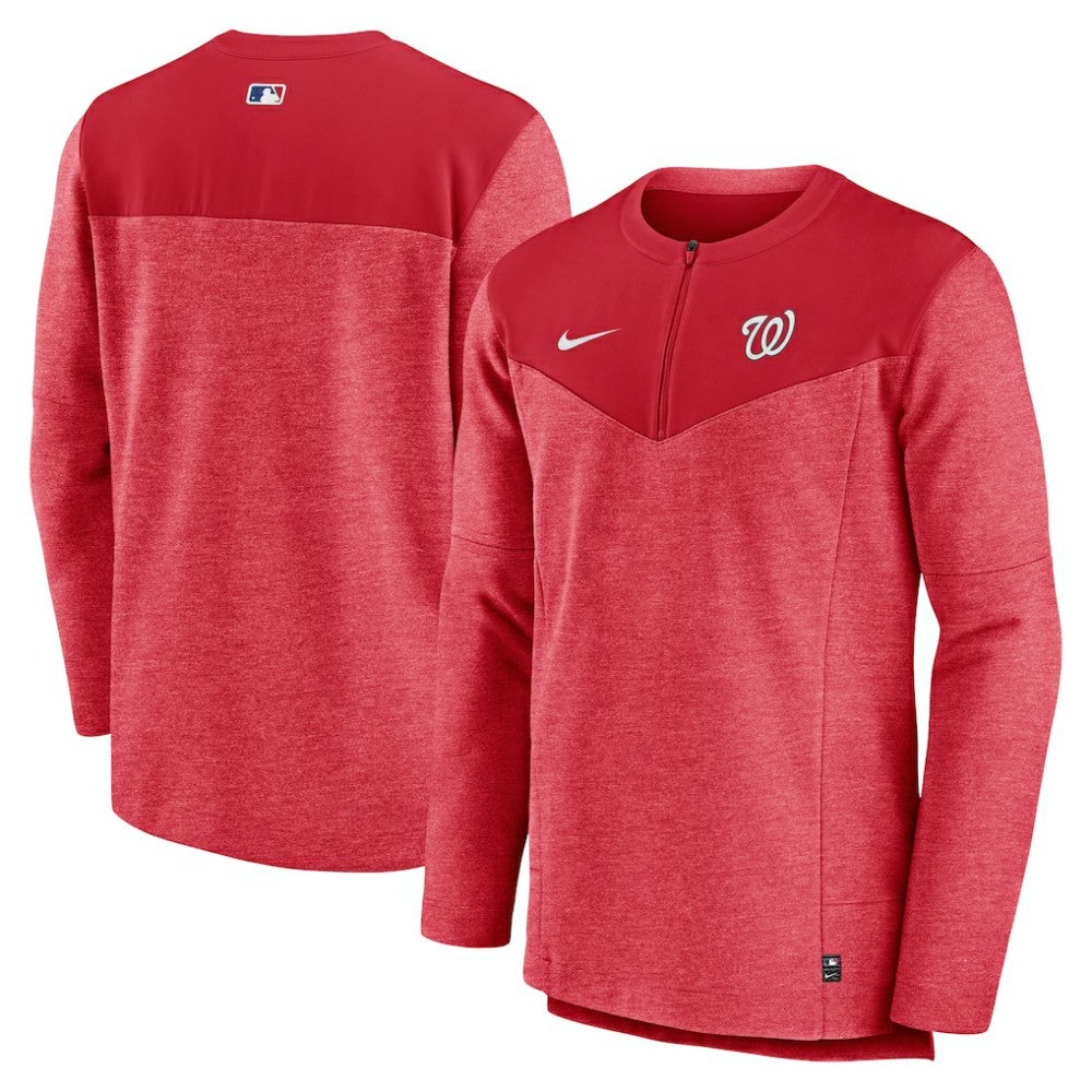 Washington Nationals Authentic Collection Game Time Performance Half-Zip Top Red