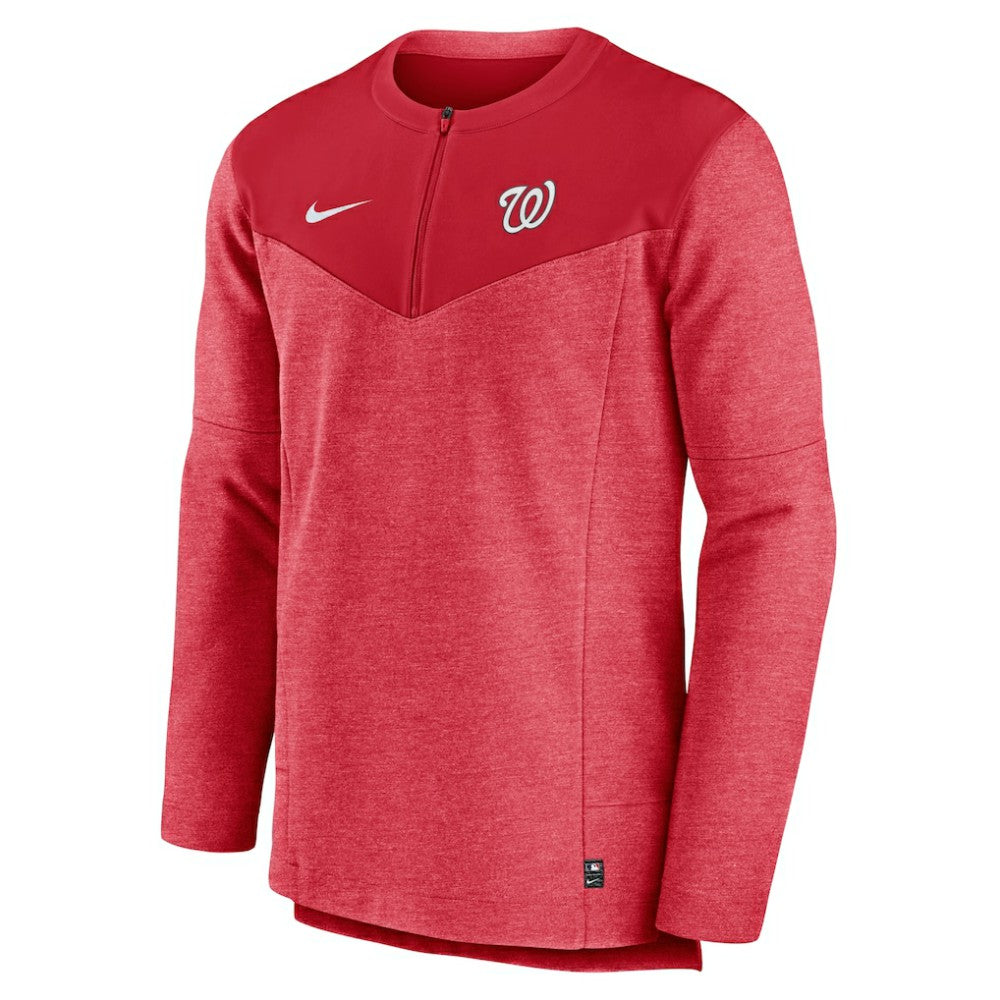 Washington Nationals Authentic Collection Game Time Performance Half-Zip Top Red
