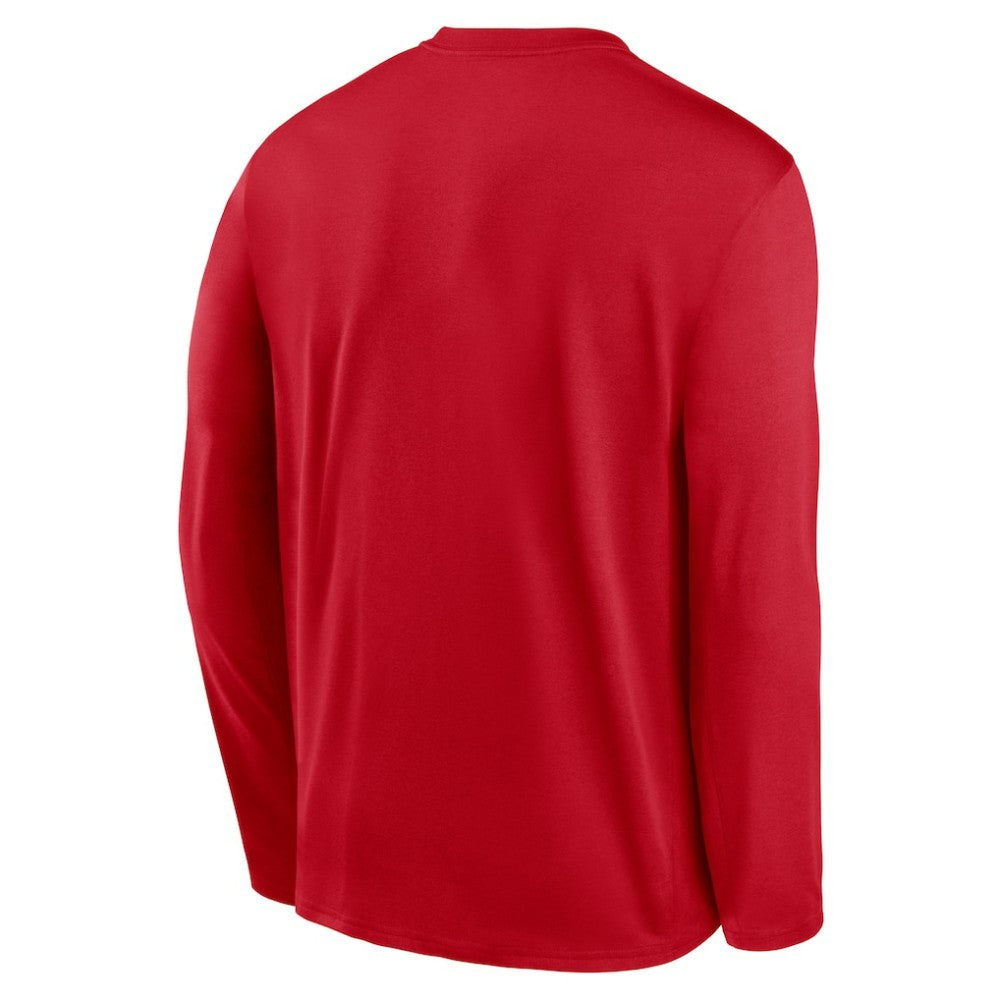 Los Angeles Angels Authentic Collection Team Logo Legend Performance Long Sleeve T-Shirt Red