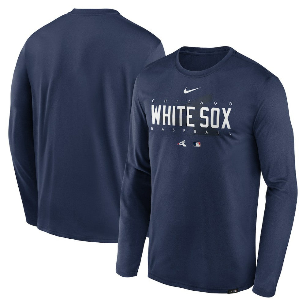 Chicago White Sox Authentic Collection Team Logo Legend Performance Long Sleeve T-Shirt Navy