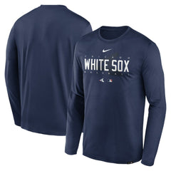Chicago White Sox Authentic Collection Team Logo Legend Performance Long Sleeve T-Shirt Navy
