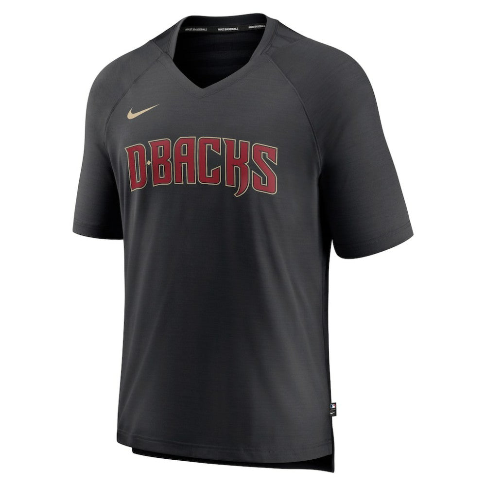 Arizona Diamondbacks Authentic Collection Pregame Raglan Performance V-Neck T-Shirt Black