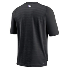 Colorado Rockies Authentic Collection Pregame Raglan Performance V-Neck T-Shirt Black