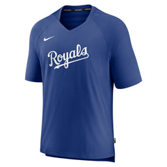 Kansas City Royals Authentic Collection Pregame Raglan Performance V-Neck T-Shirt Royal