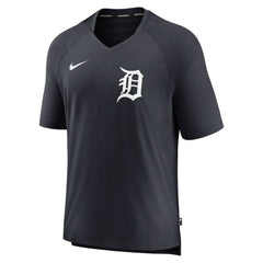 Detroit Tigers Authentic Collection Pregame Raglan Performance V-Neck T-Shirt Navy