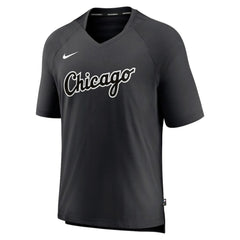 Chicago White Sox Authentic Collection Pregame Raglan Performance V-Neck T-Shirt Black