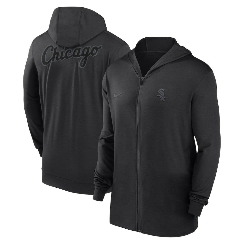 Chicago White Sox Authentic Collection Travel Performance Lightweight Full-Zip Hoodie Black